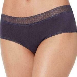 Jenni Lace Trim Sissy Thong Hipster Blue Leopard NWT Plus Size 3XLarge